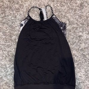 lululemon tank top with built in flower bra